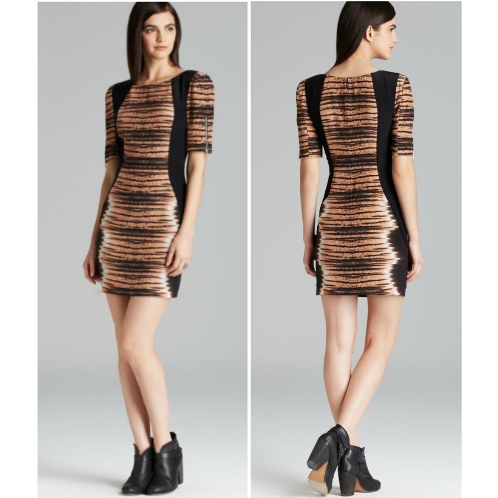 NEW Rebecca Minkoff Animal Print SILK Marco DRESS